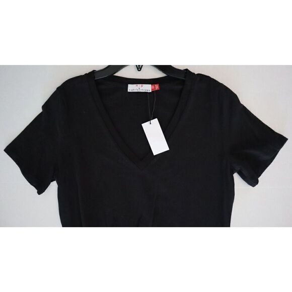 n:philanthropy Women's Sz XS Black Twist Knot Front T-Shirt Dress $138 - Picture 4 of 8